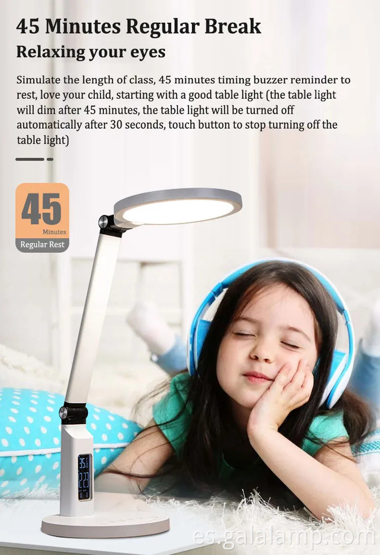 Lámpara táctil de bloqueo de luz azul brillante para niños 'habitaciones